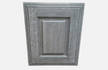 Glazed cabinet door in grey